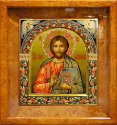 Рукописная икона Спас Вседержитель №88 (Размер 27*31 см)