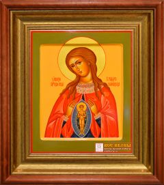 Рукописная икона Помощница в родах 10 (Размер 22х28 см)