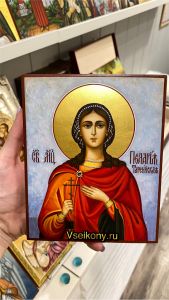 Рукописная икона Пелагея Пелагия Тарсийская 9 