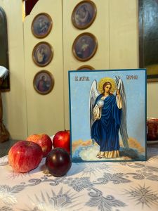 Рукописная икона Архангел Гавриил №5
