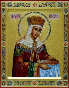 Рукописная икона царица Елена 5