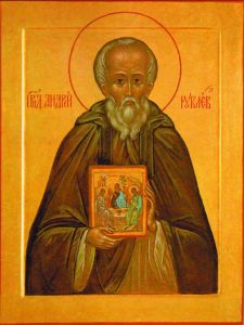 Рукописная икона Святой Андрей Рублев