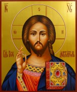 Рукописная икона Спас Вседержитель 76 