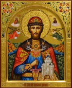 Рукописная икона Дмитрий Донской 10